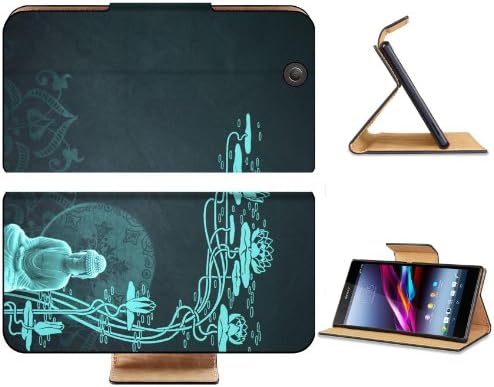 Peaceful Budda with Lotus Flower Sony Xperia Z Ultra Flip Case Stand Magnetic Cover Open Ports Customized Made to Order Support Ready Premium Deluxe Pu Leather 7 1/4 Inch (185mm) X 3 15/16 Inch (100mm) X 9/16 Inch (14mm) MSD Sony Xperia Z Ultra cover Professional Xperia_Z_Ultra Cases Accessories Graphic Background Covers Designed Model Folio Sleeve HD Template Designed Wallpaper Photo Jacket Wifi Protector Cellphone Wireless Cell phone