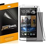 [2-Pack] SUPERSHIELDZ- Privacy Anti-Spy Screen Protector Shield For HTC One (M7)[2 Pack] + Lifetime Replacements Warranty - Retail Packaging