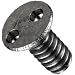 18-8 Stainless Steel Machine Screw, Flat Undercut Head, Tamper Resistant Drilled Spanner Drive, Meets ASME B16.6.3 (2010), ASTM F837 Specifications, #4-40, 1/4" Length, Made In US, Pack Of 50