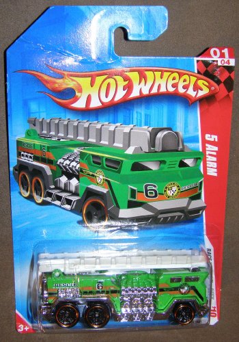 2010 HOT WHEELS RACE WORLD CITY 181/240 GREEN 01 OF 04 5 ALARM