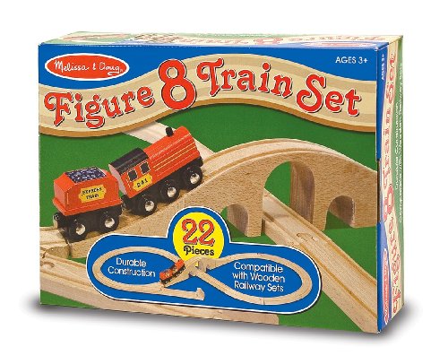 2 Item Bundle: Melissa & Doug 703 Figure-8 Track Set + Free Gift - Fits Thomas Train Tracks