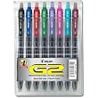Pilot G2 Retractable Premium Gel Ink Roller Ball Pens, Fine Point, 8-Pack Pouch, Assorted Colors (31128)