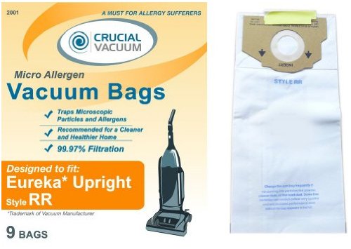 Eureka Style RR 9 Pack Allergen Filtration Vacuum Bags - Compare With Eureka Part # 61115, 61115A, 61115B