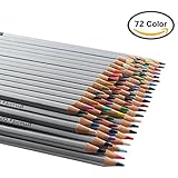 Art Drawing Pencils, Set of 72 Assorted Colors Huhuhero Professional Premium Art Colored Pencils For Artist Sketch / Secret Garden, Recycled Wood Environmentally Friendly Non- Toxic