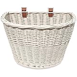 Colorbasket 01570 Adult Front Handlebar Wicker Bike Basket, White