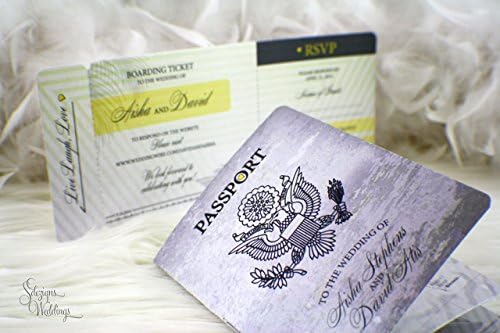 Passport and Boarding Pass Wedding Invitation
