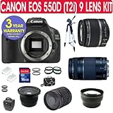 Canon EOS 550D / T2i Digital SLR Camera + Deluxe Camera Outfit