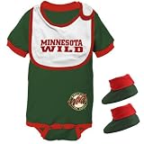 Minnesota Wild Green Infant Hockey Bib  Booties Set