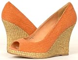 Womens ORANGE Wedges Platforms DENIM Shoes Sandals 51mpD3MSQAL. SL160 Womens ORANGE Wedges Platforms DENIM Shoes Sandals