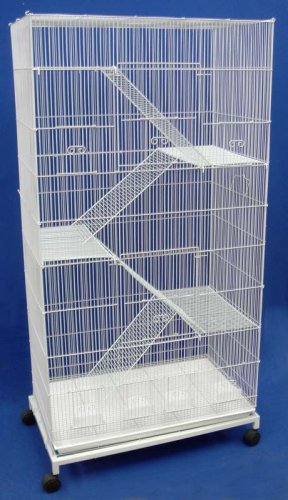 Brand New Bird Sugar Glider Ferret Cage On Wheels 30x18x59, WHT