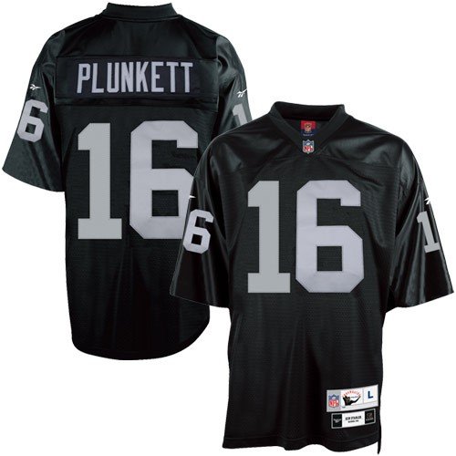 Reebok NFL Equipment Oakland Raiders #16 Jim Plunkett Tackle Twill Throwback Football Jersey
