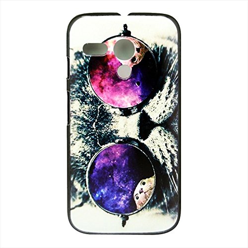 WEAPOWER(TM)Hot Sale Case For motorola moto g XT1028 XT1032 XT1031Cat With Glasses Design Custom Printed Hard Plastic Protective Phone Case