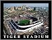 Detroit Tigers - Tiger Stadium Aerial - Lg - Wood Mounted Poster Print