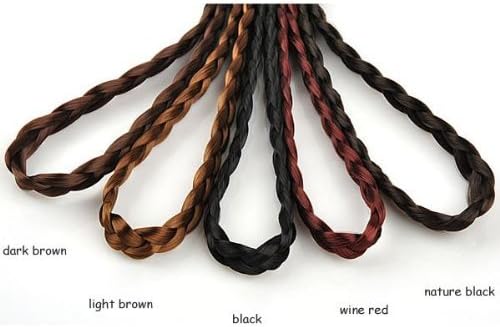Fuloon U Pick Hot Bridal Wig Plait Braid Hair Band Headband Hippy Gypsy Bandeaux (black)