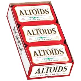 Altoids Curiously Strong Mints, Peppermint, 1.76-Ounce Tins (Pack of 12)