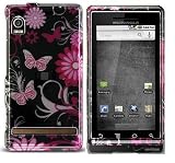 Motorola Droid A855 Crystal Case Pink Butterfly