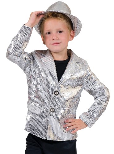 Kids Silver Disco Costume - Child Medium