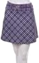 A-Line Plaid Short Skirt with Matching Patent Belt (Choose Black or Purple) - Clearance Sale !