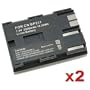 2PK {Two} 2000mah Li-Ion BP-511 BP-511A Batteries for Canon EOS: D30 10D D60 300D SLR Digital Camera / Camcorder