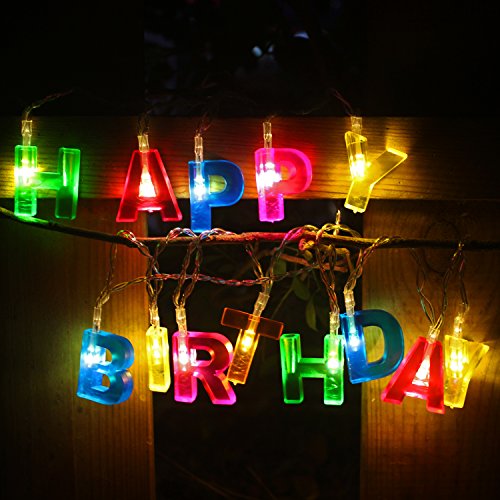Happy Birthday lights – 13 LED Letter Shaped Battery Operated String Lights by RECESKY 5.5ft Birthday Party Decor Supplies for Indoor, Home, House, Christmas Decorative Lighting, Birthday Decorations Happy Birthday lights – 13 LED Letter Shaped Battery Operated String Lights by RECESKY 5.5ft Birthday Party Decor Supplies for Indoor, Home, House, Christmas Decorative Lighting, Birthday Decorations