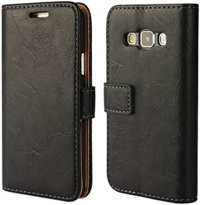 Galaxy A5 Case,Evily Premium Flip Wallet Stand Case with Cash Purse and Card Slots Cover for Samsung Galaxy A5 [Black Color]