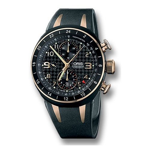 Oris TT3 Chronograph GMT Rubber Mens Watch 67775907764RS