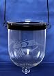 Individually Hand Etched Fishing Fly Glass Candle Lantern 9.5"