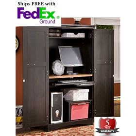 South Shore Gascony Computer Armoire - Fast FREE FedEx Shipping!