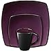 16 Piece Dinnerware Set By Gibson Home. This Soho Lounge Square Dinnerware Set Is an Excellent Choice for Modern Family. It's Simple, Yet Elegant, Just Like Restaurant Dinnerware. (Purple)