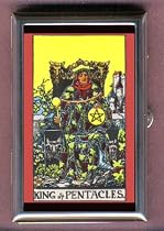 PENTACLES XIV TAROT CARD, COIN GUITAR PICK PILL BOX