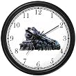 Steam Engine or Locomotive Train No.2 Wall Clock by WatchBuddy Timepieces (Black Frame)