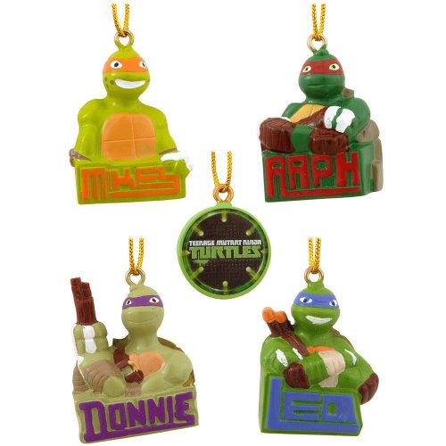 TMNT Kurt Adler 5-Piece Teenage Mutant Ninja Turtles Ornament Set, Mini TMNT Kurt Adler 5-Piece Teenage Mutant Ninja Turtles Ornament Set, Mini