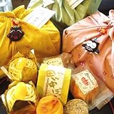Amazon：携帯　敬老の日　レトロな風呂敷包みのお菓子箱　かわいい携帯ストラップ付