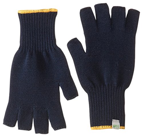 Minus33 Merino Wool Clothing Fingerless Glove Liner, Medium, Navy