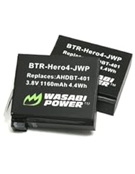 Photography: Wasabi Power Battery for GoPro HERO4 and GoPro AHDBT-401 (2-Pack) - Wasabi Power