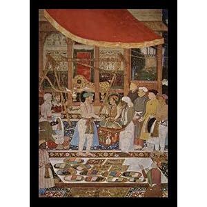 Master of Jahangir memoirs (Jahangir's memoirs, book collection of illustrations and writing samples, Scene: Prince Khurram Jahangir weighing against gold) Black Wood-Mounted Art Poster Print - 13