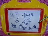 TBC Drawing Board: Draw and Erase Easy Writer Doodle Drawing Board. Draw or Write with the Attached Pen, Slide the Eraser Knob Across to Erase and to Restart. Great for Car Travel, Air Travel, Home, Vacations, and All Around Fun.