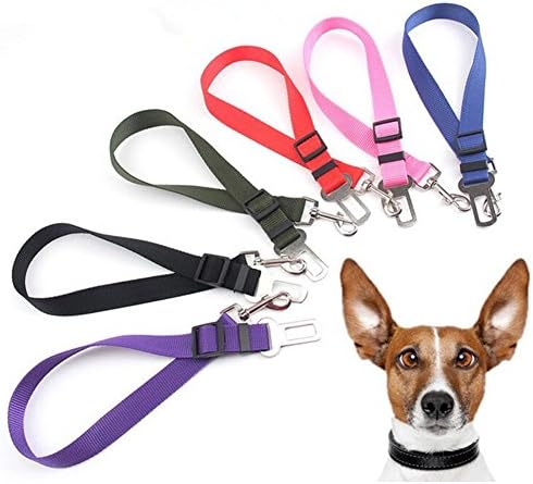 LONERS Adjustable Pet Dog Cat Safety Leads Car Vehicle Seat Belt Harness Seatbelt, Made from Nylon Fabric