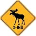 Moose X-ing enamelled fridge magnet