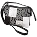 Gigi Chantal Black Jacquard Patchwork Purse with Croco Trim