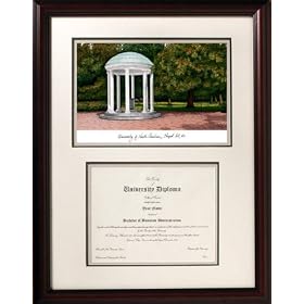 North Carolina Tar Heels Framed Scholar Diploma Frame with Lithograph