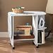SEI Laminate Wheeled Sewing Table, White
