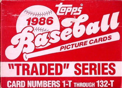 1986 Topps Traded Baseball Complete 132 Card Set Featuring Barry Bond's Rookie Card #11-t. in Original Factory Set Box, Never Sealed As Topps Didn't Start Sealing Them Until 1992. Loaded with Other Rookies Including Jose Canseco, Will Clark, Bo Jackson, Andres Galarraga, John Kruk and Many Others!