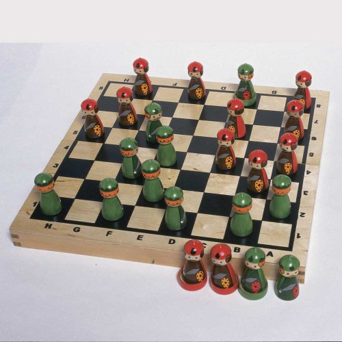 51mpv2qMcTL Handpainted Medieval Warriors Checkers Game