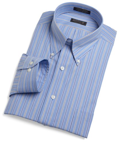 Arrow Men's Wrinkle Free Pinpoint Fancy LS