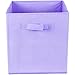 Premium Storage Cube - Fabric Basket Bins - Organize Your Closet, Bedroom & Nursery (Purple Set of 6)