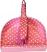 Bright Pink with White Polka Dot Design DeLuxe Dustpan & Brush Set