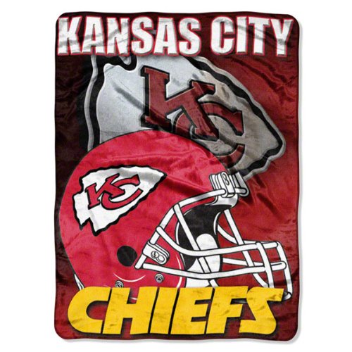Kansas City Chiefs 60x80 Aggression Design Royal Plush Raschel Throw Blanket