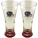 NFL Football Team Two Pack 12 Ounce Flared Pilsner Glasses