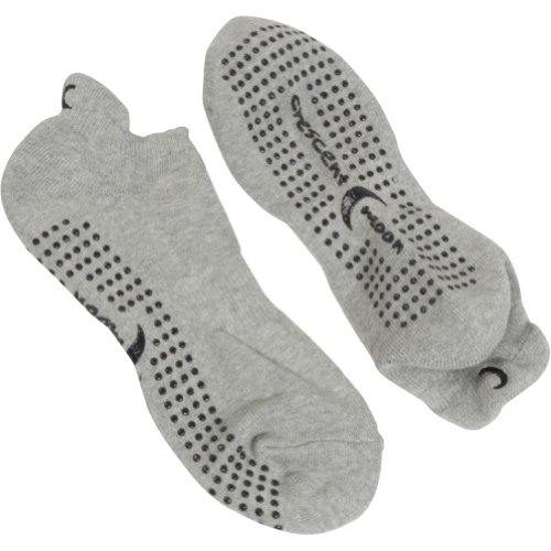 Crescent Moon ExerSocks Barre, Yoga & Pilates Socks (3-pack) Large (Grey) On Sale